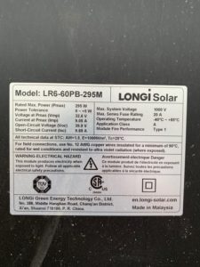 Longi Solar LR6-60PB-295M 295 Watts