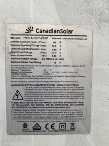 Canadian Solar CS6P-265P 265 Watts
