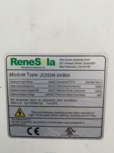 ReneSola JC255M-24/Bbh 255 Watts